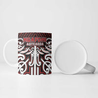 Custom Aotearoa Ngapuhi Ceramic Mug Maori Tribal Pattern Mix Poutama LT05 - Polynesian Pride