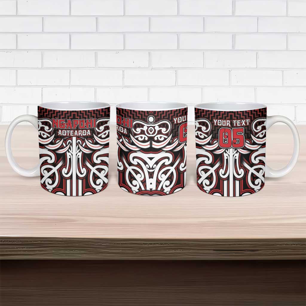 Custom Aotearoa Ngapuhi Ceramic Mug Maori Tribal Pattern Mix Poutama LT05 - Polynesian Pride