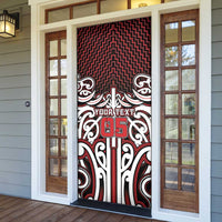 Custom Aotearoa Ngapuhi Door Cover Maori Tribal Pattern Mix Poutama LT05 - Polynesian Pride