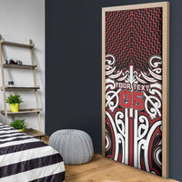 Custom Aotearoa Ngapuhi Door Cover Maori Tribal Pattern Mix Poutama LT05 - Polynesian Pride