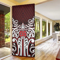 Custom Aotearoa Ngapuhi Door Cover Maori Tribal Pattern Mix Poutama LT05 - Polynesian Pride
