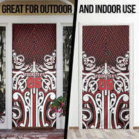 Custom Aotearoa Ngapuhi Door Cover Maori Tribal Pattern Mix Poutama LT05 - Polynesian Pride