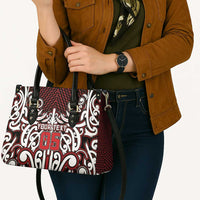 Custom Aotearoa Ngapuhi Leather Bag Maori Tribal Pattern Mix Poutama LT05 - Polynesian Pride