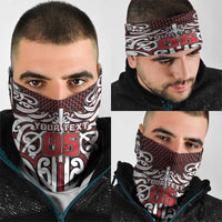Custom Aotearoa Ngapuhi Neck Gaiter Maori Tribal Pattern Mix Poutama LT05 - Polynesian Pride