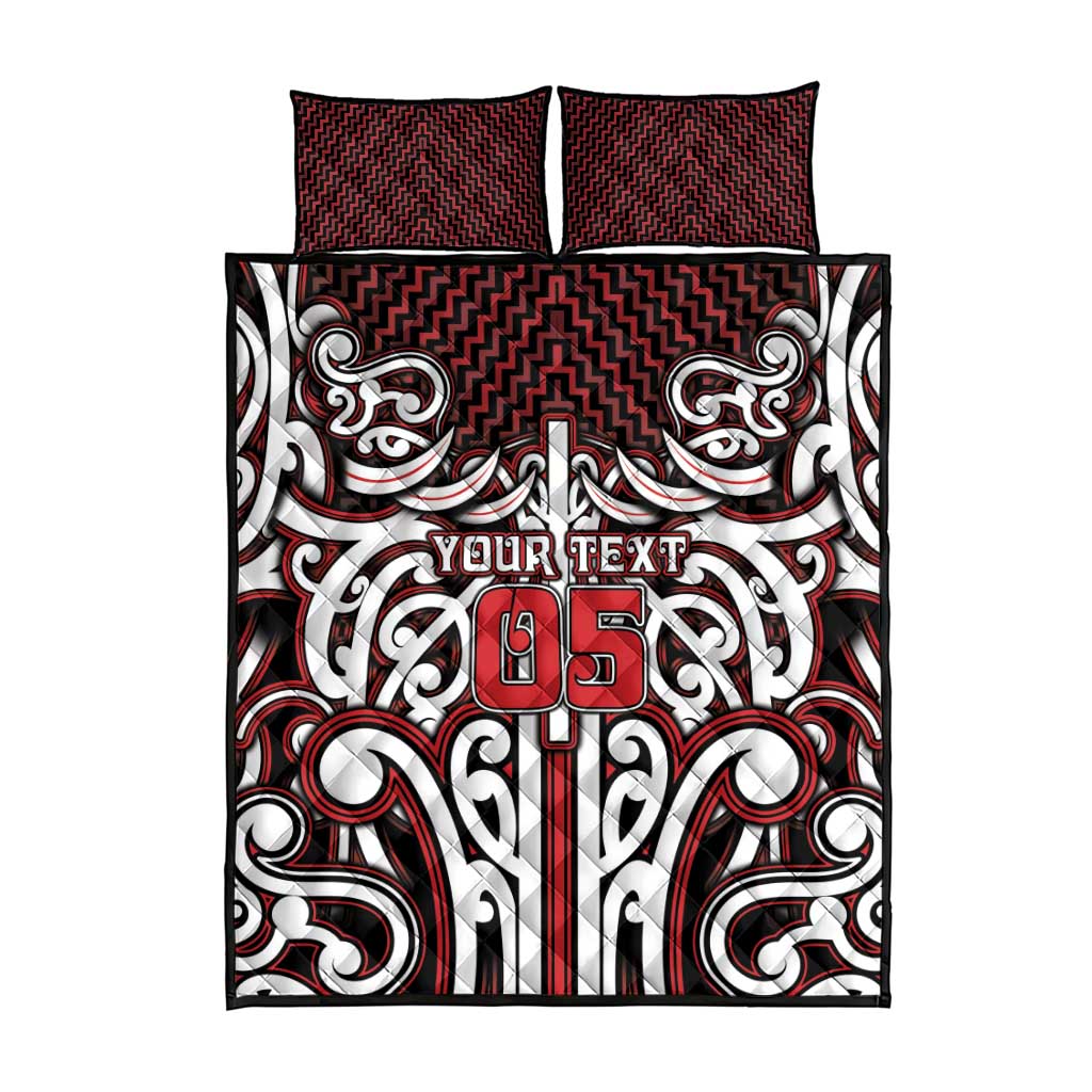 Custom Aotearoa Ngapuhi Quilt Bed Set Maori Tribal Pattern Mix Poutama LT05 - Polynesian Pride