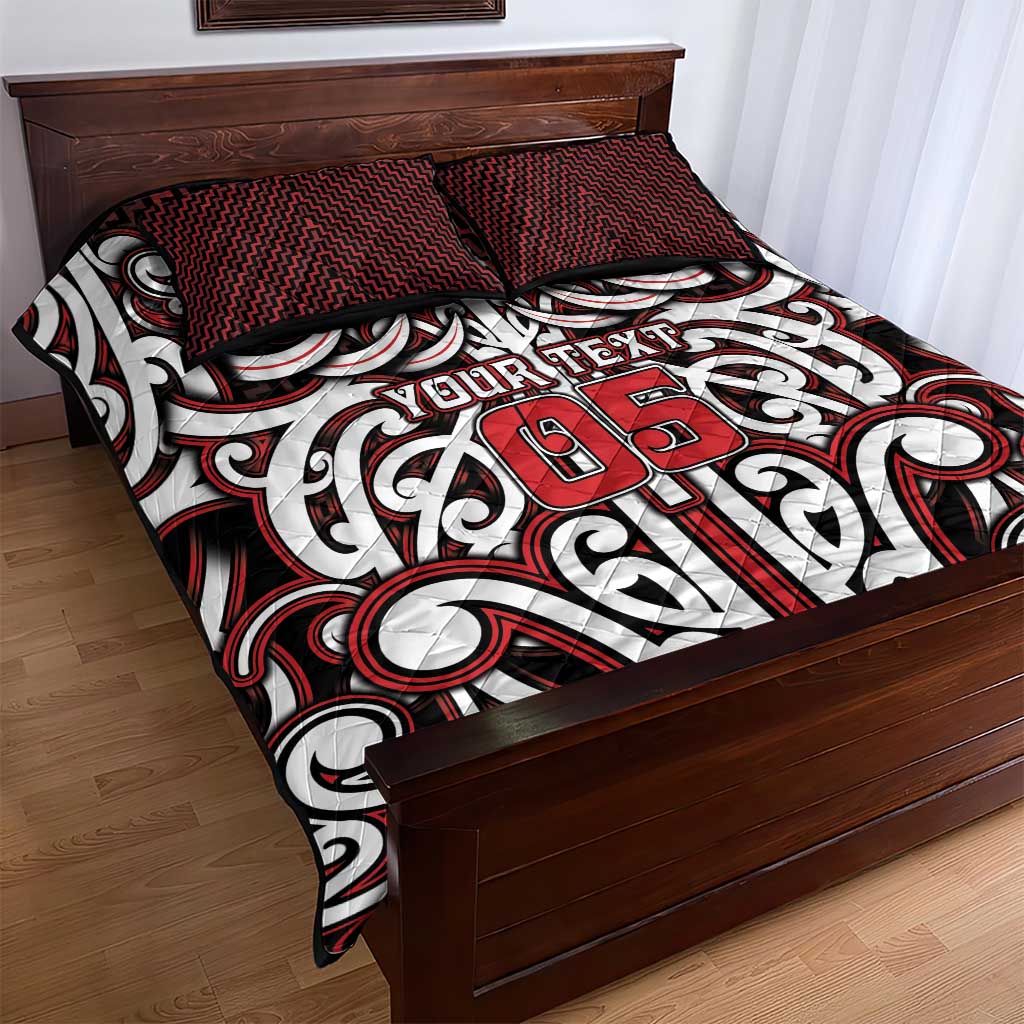 Custom Aotearoa Ngapuhi Quilt Bed Set Maori Tribal Pattern Mix Poutama LT05 - Polynesian Pride