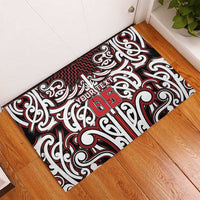 Custom Aotearoa Ngapuhi Rubber Doormat Maori Tribal Pattern Mix Poutama LT05 - Polynesian Pride