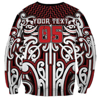 Custom Aotearoa Ngapuhi Sweatshirt Maori Tribal Pattern Mix Poutama LT05 - Polynesian Pride