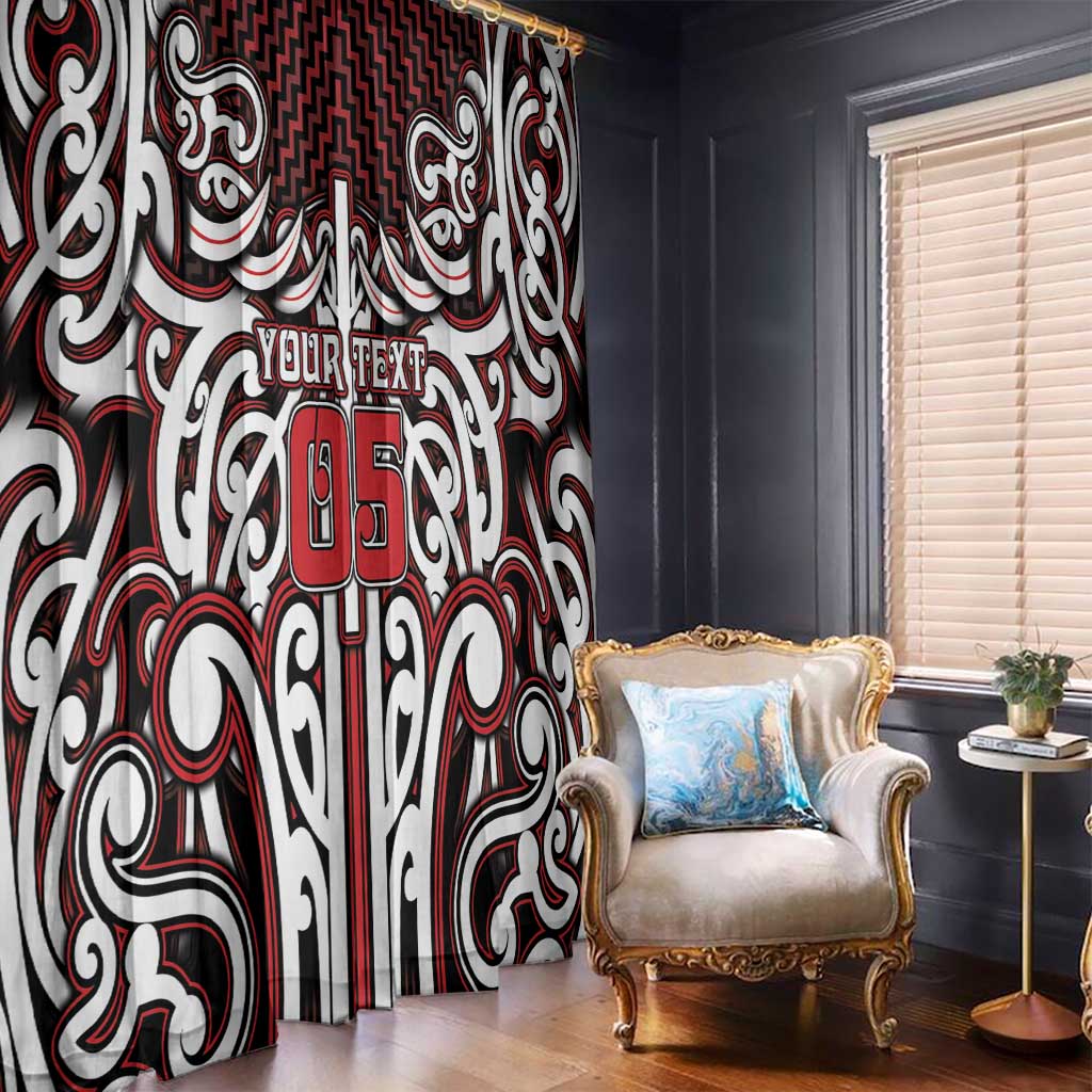 Custom Aotearoa Ngapuhi Window Curtain Maori Tribal Pattern Mix Poutama LT05 - Polynesian Pride