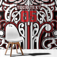 Custom Aotearoa Ngapuhi Window Curtain Maori Tribal Pattern Mix Poutama LT05 - Polynesian Pride