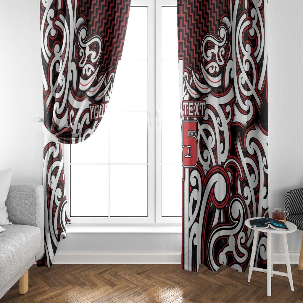Custom Aotearoa Ngapuhi Window Curtain Maori Tribal Pattern Mix Poutama LT05 - Polynesian Pride