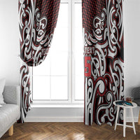 Custom Aotearoa Ngapuhi Window Curtain Maori Tribal Pattern Mix Poutama LT05 - Polynesian Pride