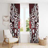 Custom Aotearoa Ngapuhi Window Curtain Maori Tribal Pattern Mix Poutama LT05 - Polynesian Pride