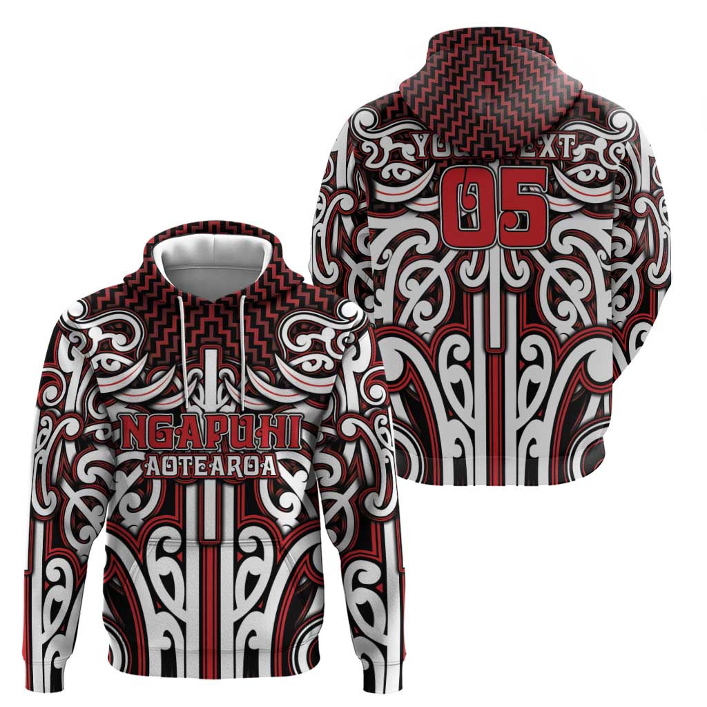 Custom Aotearoa Ngapuhi Zip Hoodie Maori Tribal Pattern Mix Poutama LT05 - Polynesian Pride