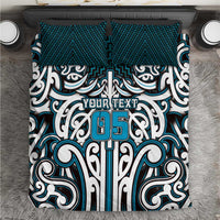 Custom Aotearoa Ngati Porou Bedding Set Maori Tribal Pattern Mix Poutama LT05 Blue - Polynesian Pride