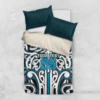 Custom Aotearoa Ngati Porou Bedding Set Maori Tribal Pattern Mix Poutama LT05 US Twin 172cm x 218cm Blue - Polynesian Pride