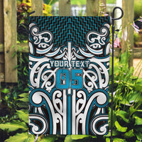 Custom Aotearoa Ngati Porou Garden Flag Maori Tribal Pattern Mix Poutama LT05 Garden Flag Blue - Polynesian Pride