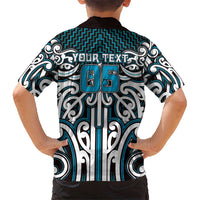 Custom Aotearoa Ngati Porou Kid Hawaiian Shirt Maori Tribal Pattern Mix Poutama LT05 - Polynesian Pride