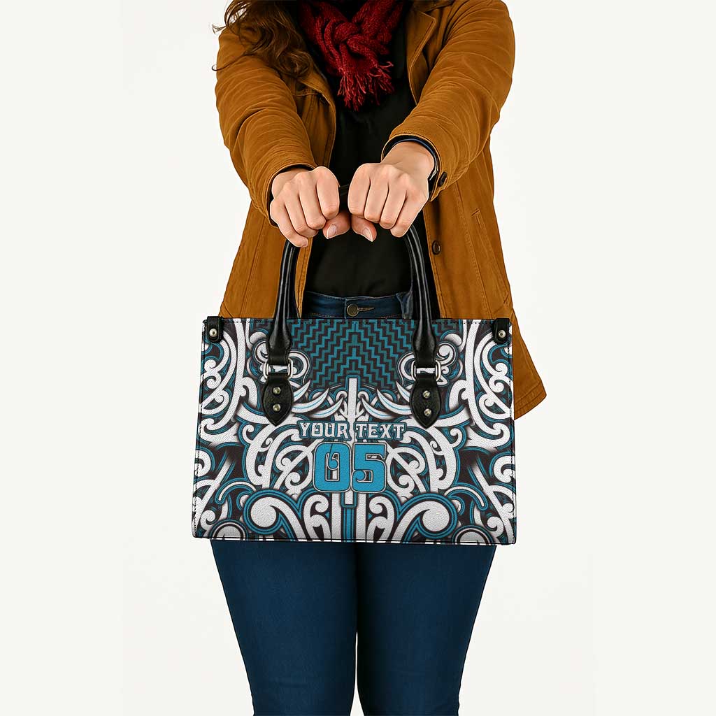Custom Aotearoa Ngati Porou Leather Bag Maori Tribal Pattern Mix Poutama LT05 - Polynesian Pride