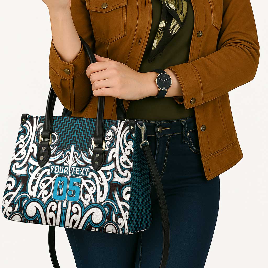 Custom Aotearoa Ngati Porou Leather Bag Maori Tribal Pattern Mix Poutama LT05 - Polynesian Pride