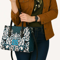Custom Aotearoa Ngati Porou Leather Bag Maori Tribal Pattern Mix Poutama LT05 - Polynesian Pride