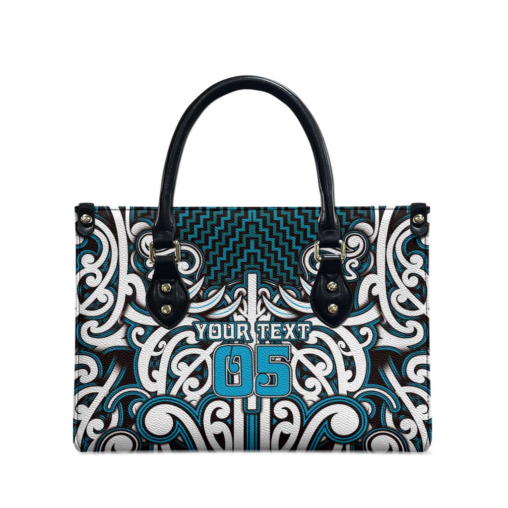 Custom Aotearoa Ngati Porou Leather Bag Maori Tribal Pattern Mix Poutama LT05 - Polynesian Pride