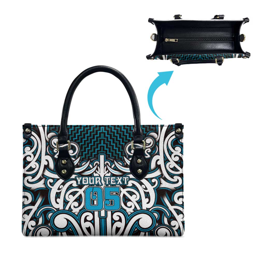 Custom Aotearoa Ngati Porou Leather Bag Maori Tribal Pattern Mix Poutama LT05 - Polynesian Pride