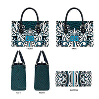 Custom Aotearoa Ngati Porou Leather Bag Maori Tribal Pattern Mix Poutama LT05 - Polynesian Pride