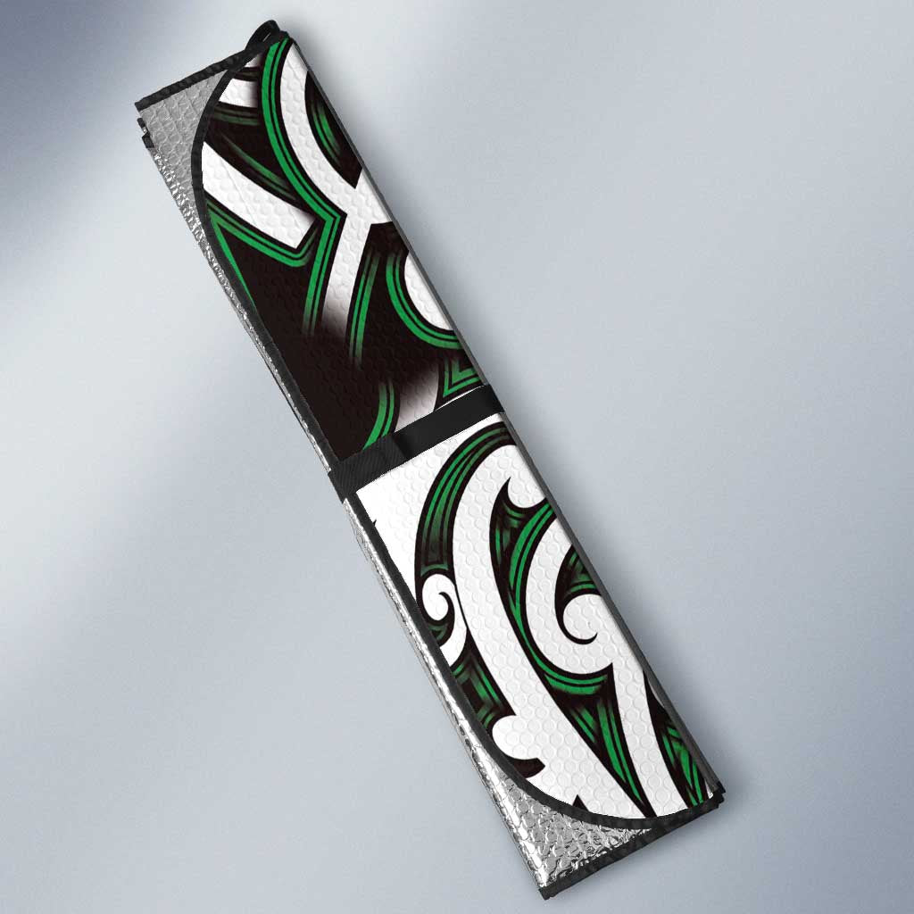 Custom Aotearoa Ngai Tahu Auto Sun Shade Maori Tribal Pattern Mix Poutama LT05 - Polynesian Pride