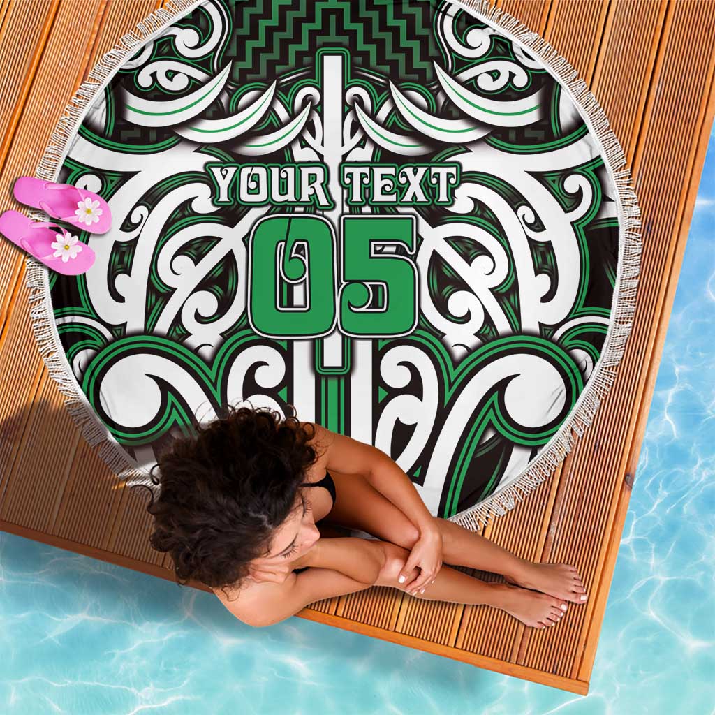 Custom Aotearoa Ngai Tahu Beach Blanket Maori Tribal Pattern Mix Poutama LT05 - Polynesian Pride