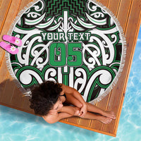Custom Aotearoa Ngai Tahu Beach Blanket Maori Tribal Pattern Mix Poutama LT05 - Polynesian Pride