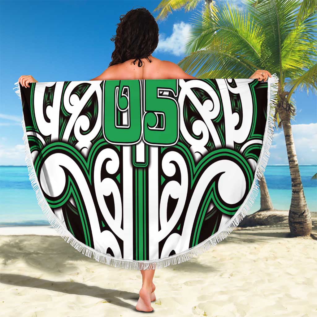 Custom Aotearoa Ngai Tahu Beach Blanket Maori Tribal Pattern Mix Poutama LT05 - Polynesian Pride
