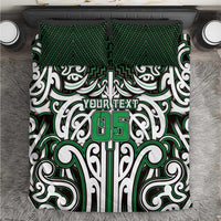 Custom Aotearoa Ngai Tahu Bedding Set Maori Tribal Pattern Mix Poutama LT05 Green - Polynesian Pride