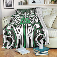 Custom Aotearoa Ngai Tahu Blanket Maori Tribal Pattern Mix Poutama LT05 Green - Polynesian Pride