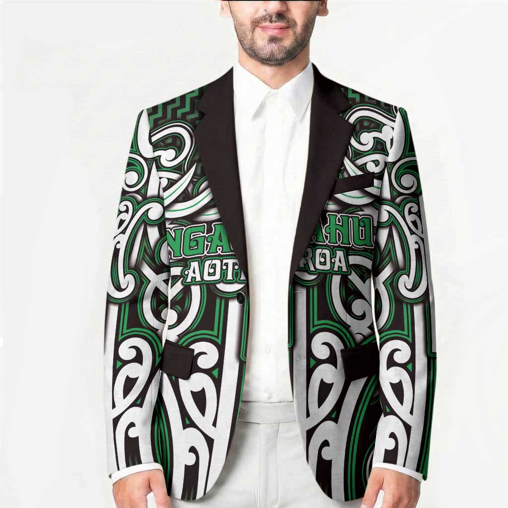 Custom Aotearoa Ngai Tahu Blazer Maori Tribal Pattern Mix Poutama LT05 - Polynesian Pride