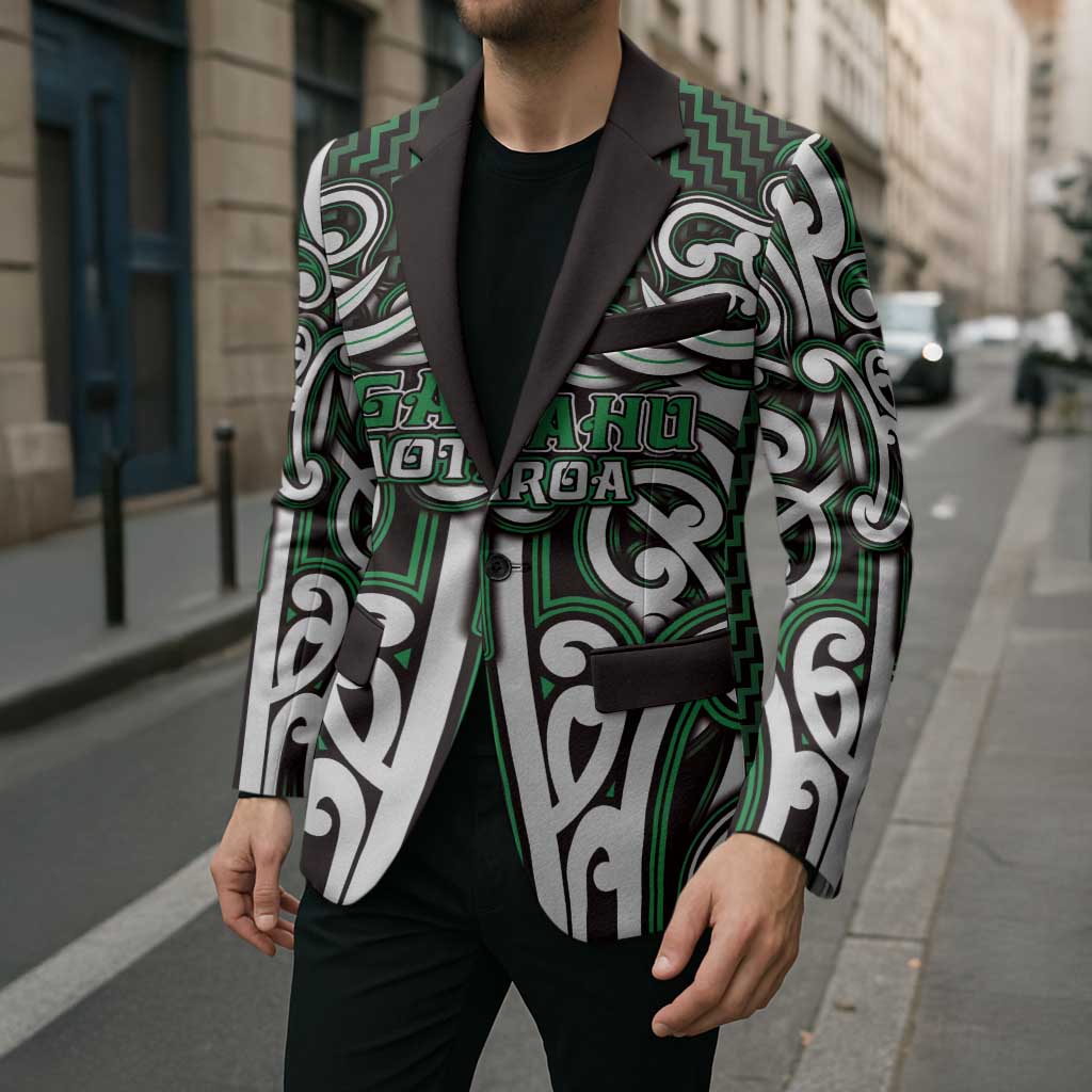 Custom Aotearoa Ngai Tahu Blazer Maori Tribal Pattern Mix Poutama LT05 - Polynesian Pride