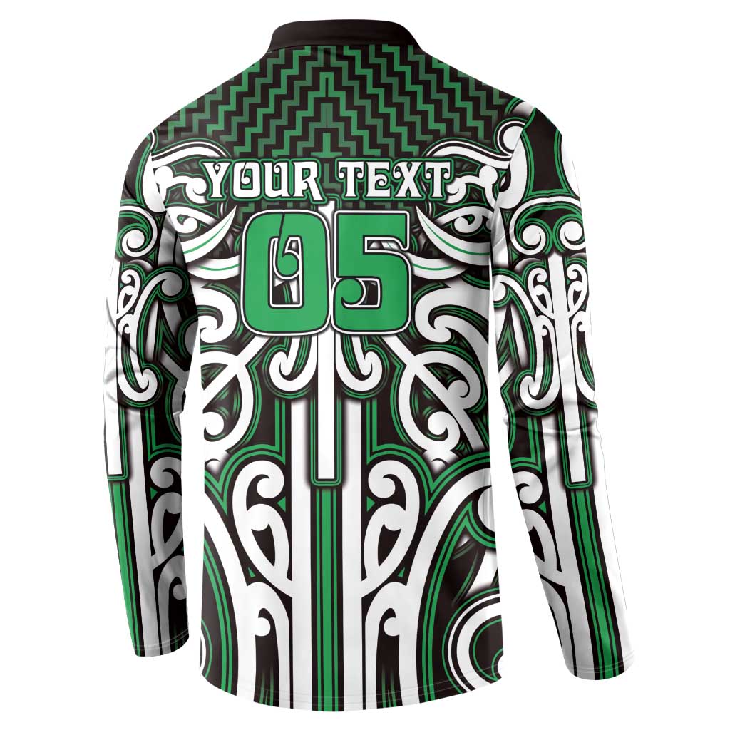 Custom Aotearoa Ngai Tahu Button Sweatshirt Maori Tribal Pattern Mix Poutama LT05 - Polynesian Pride