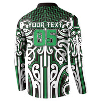 Custom Aotearoa Ngai Tahu Button Sweatshirt Maori Tribal Pattern Mix Poutama LT05 - Polynesian Pride