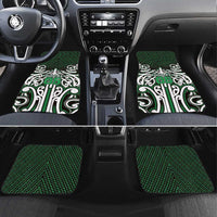 Custom Aotearoa Ngai Tahu Car Mats Maori Tribal Pattern Mix Poutama LT05 Set 4pcs Green - Polynesian Pride