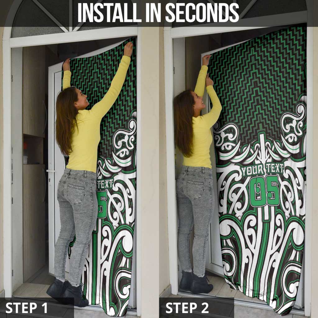 Custom Aotearoa Ngai Tahu Door Cover Maori Tribal Pattern Mix Poutama LT05 - Polynesian Pride