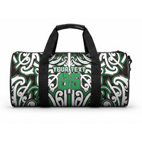 Custom Aotearoa Ngai Tahu Duffle Bag Maori Tribal Pattern Mix Poutama LT05 One size Green - Polynesian Pride