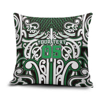 Custom Aotearoa Ngai Tahu Pillow Cover Maori Tribal Pattern Mix Poutama LT05 Green - Polynesian Pride
