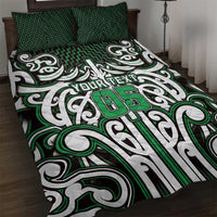 Custom Aotearoa Ngai Tahu Quilt Bed Set Maori Tribal Pattern Mix Poutama LT05 Green - Polynesian Pride