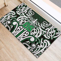 Custom Aotearoa Ngai Tahu Rubber Doormat Maori Tribal Pattern Mix Poutama LT05 - Polynesian Pride