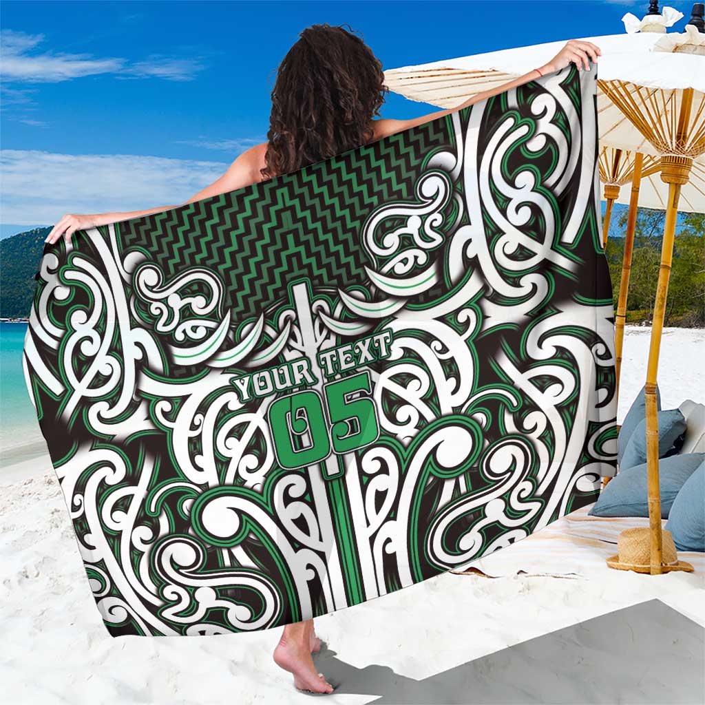 Custom Aotearoa Ngai Tahu Sarong Maori Tribal Pattern Mix Poutama LT05 One Size 44 x 66 inches Green - Polynesian Pride
