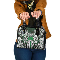 Custom Aotearoa Ngai Tahu Shoulder Handbag Maori Tribal Pattern Mix Poutama LT05 One Size Green - Polynesian Pride