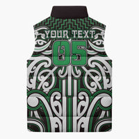 Custom Aotearoa Ngai Tahu Sleeveless Puffer Jacket Maori Tribal Pattern Mix Poutama LT05 - Polynesian Pride