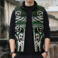 Custom Aotearoa Ngai Tahu Sleeveless Puffer Jacket Maori Tribal Pattern Mix Poutama LT05 - Polynesian Pride