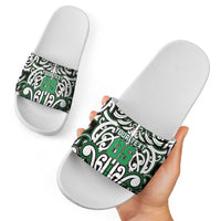 Custom Aotearoa Ngai Tahu Slide Sandals Maori Tribal Pattern Mix Poutama LT05 - Polynesian Pride