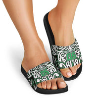 Custom Aotearoa Ngai Tahu Slide Sandals Maori Tribal Pattern Mix Poutama LT05 - Polynesian Pride